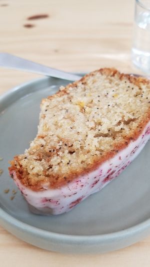 Pastel de limon at NEØ Coffee House in Barcelona