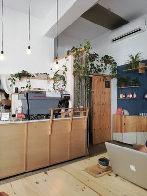 Local at NEØ Coffee House in Barcelona