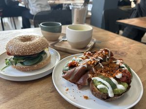   at NEØ Coffee House in Barcelona