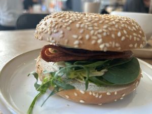   at NEØ Coffee House in Barcelona