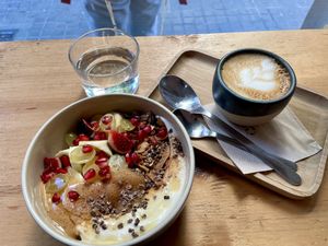 Granola bowl  at NEØ Coffee House in Barcelona