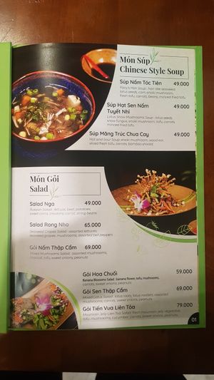 Menu 2/11 at Lien Toa in Ho Chi Minh City
