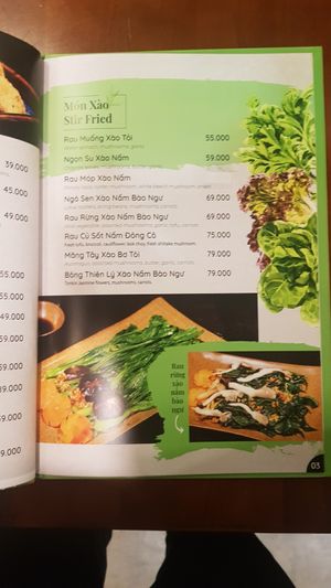 Menu 4/11 at Lien Toa in Ho Chi Minh City