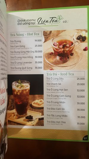 Menu 9/11 at Lien Toa in Ho Chi Minh City