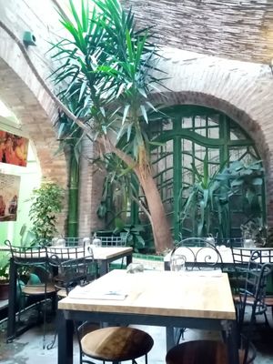 Terrace inside at eaternal in Perpignan