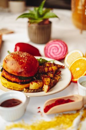 Burger  at eaternal in Perpignan