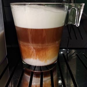 Almond milk cappuccino at eaternal in Perpignan