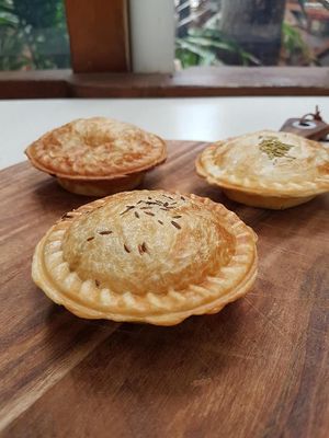 Assorted pies at Shroom Cafe in Denmark