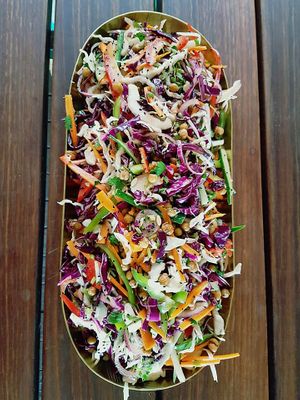 Salad of the day at Shroom Cafe in Denmark