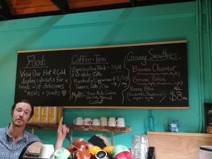 Menu at Shroom Cafe in Denmark