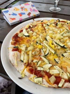 Vegan pizza at Mozaika in Uherske Hradiste