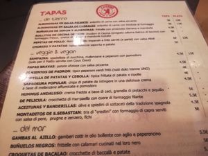 Menù 1 at Sangria in Pavia