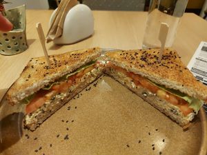 Vegan Tuna Sandwich at VeZa in Belgrade