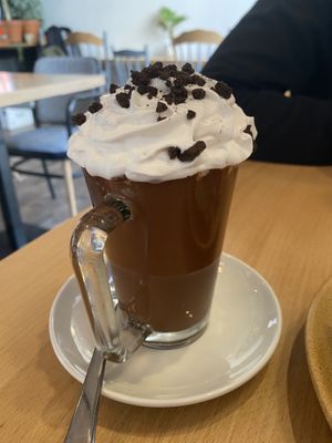 Hot chocolate   at VeZa in Belgrade