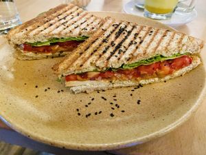 Tofu never screams sandwich   at VeZa in Belgrade
