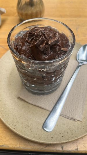 Chocolate chia pudding at VeZa in Belgrade