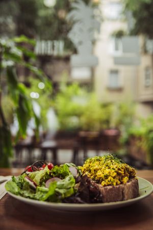 Eggless toast  at VeZa in Belgrade