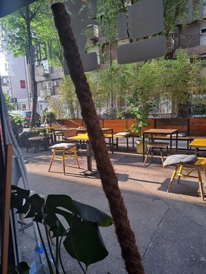 Outdoor seating. at VeZa in Belgrade