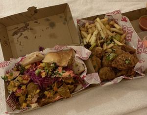 Bad girl and fried chickn combo  at Döner Summer in Leeds