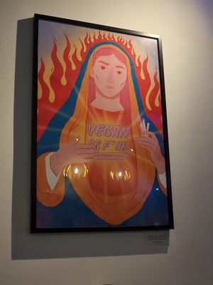 Wall art at Döner Summer in Leeds