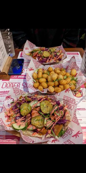 döner teller, tater tots & berlin dönner kebab at Döner Summer in Leeds