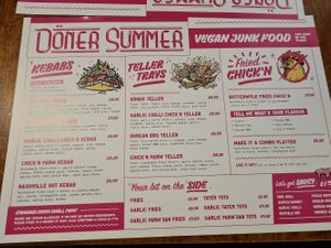 Menu at Döner Summer in Leeds