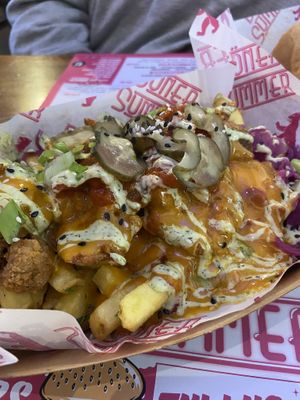 Chick’n parm teller  at Döner Summer in Leeds