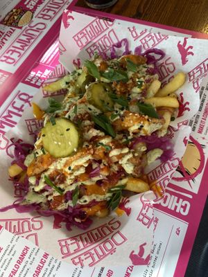 Chick’n Parm Teller  at Döner Summer in Leeds