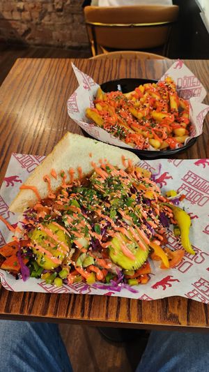 Bad Girl Kebab with Garlic Fries on the side at Döner Summer in Leeds