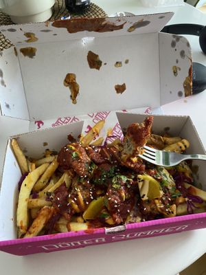 Korean Chicken Teller Tray  at Döner Summer in Leeds