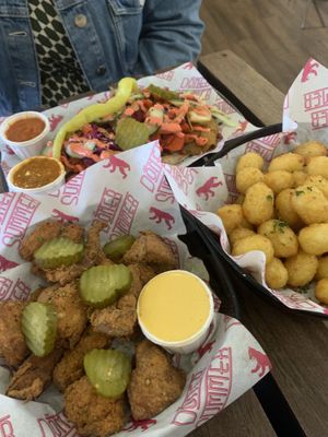 Fried chicken, tots, Berlin Doner  at Döner Summer in Leeds