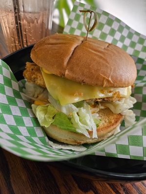 Garlic chick'n burger. at Döner Summer in Leeds