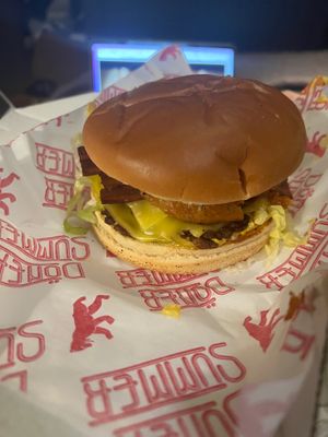 Bacon and cheese burger  at Döner Summer in Leeds