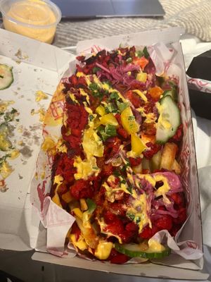 Chilli and garlic dinner kebab box at Döner Summer in Leeds