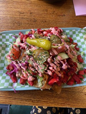 Bad girl kebab with vegan chicken. Very flavourful!   at Döner Summer in Leeds