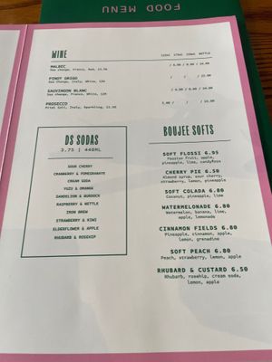 Drinks menu  at Döner Summer in Leeds