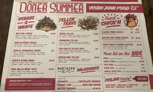 Diverse menu  at Döner Summer in Leeds