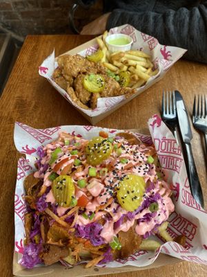 Doner teller and fried chick’n platter at Döner Summer in Leeds