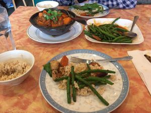 sweet potato with duck and green beans at Yuan Fu in Rockville