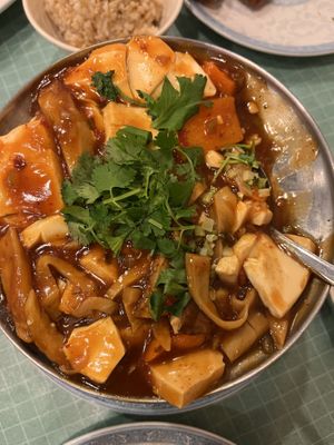 Spicy tofu hot pot  at Yuan Fu in Rockville