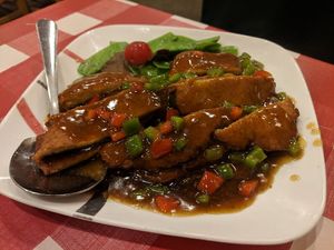 Chicken steak at Yuan Fu in Rockville