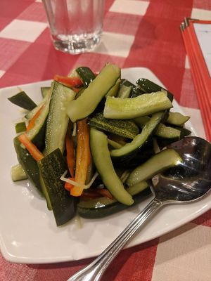 Sweet and sour cucumbers at Yuan Fu in Rockville