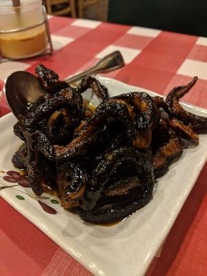 Crispy black mushrooms at Yuan Fu in Rockville