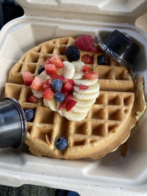 Vegan waffle  at Earthtone Natural Kitchen & Market in Glendora