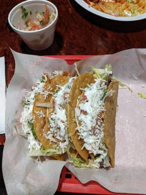 Asada, pastor, and hongos tacos at SoyMexican in Las Vegas