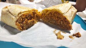 inside of burrito at SoyMexican in Las Vegas