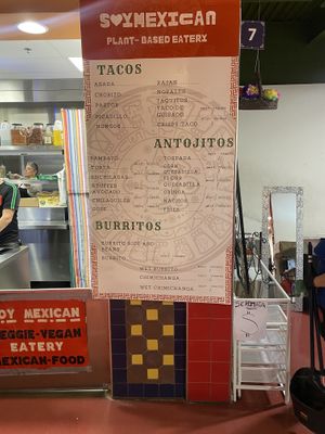 Menu  at SoyMexican in Las Vegas