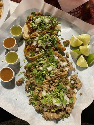 Two types of tacos at SoyMexican in Las Vegas