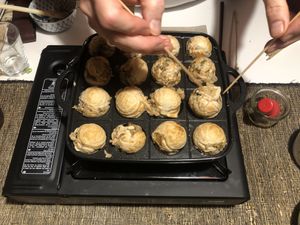 Vegan takoyaki 😍 at Gosha Nagashima Studiogosha of Fine Art in Beelitz-heilstaetten