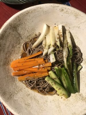 Soba with veggies 😋 at Gosha Nagashima Studiogosha of Fine Art in Beelitz-heilstaetten